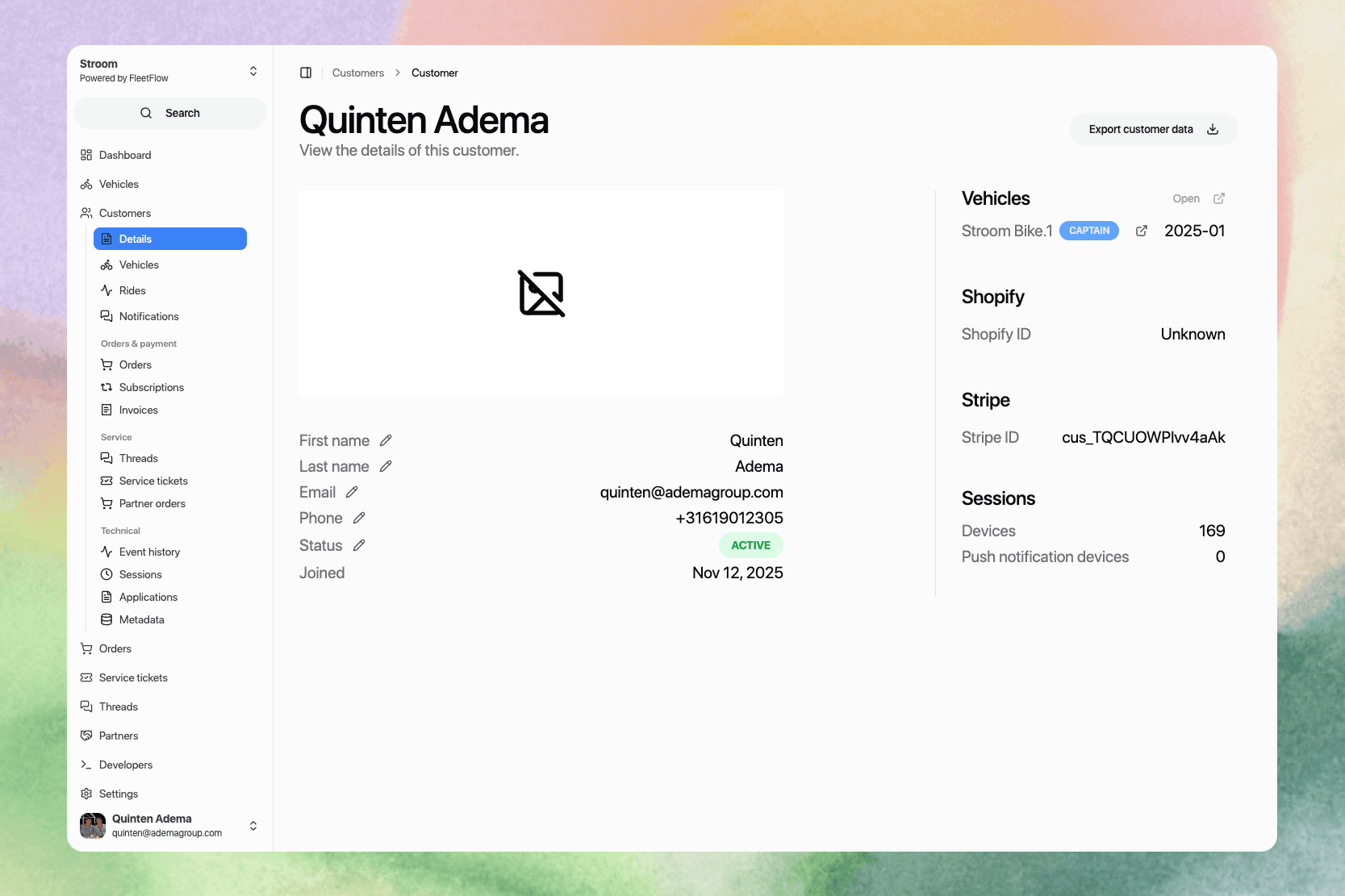 Full customer profiles