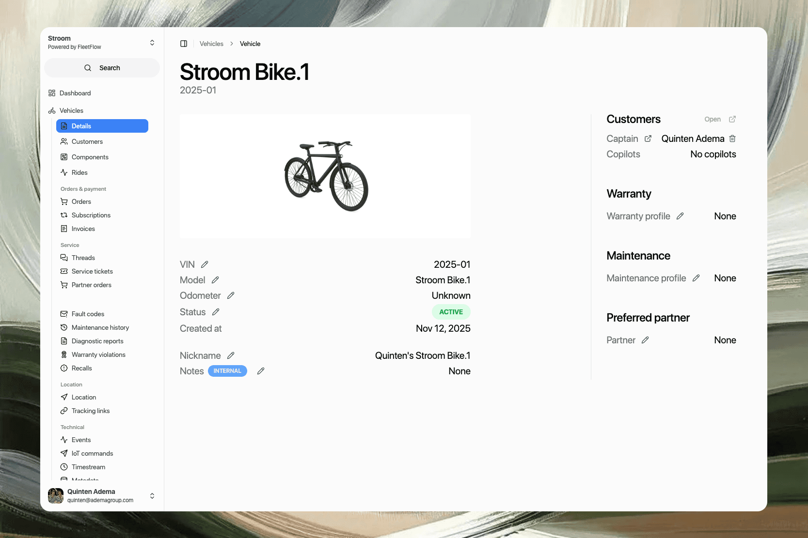 Centralized vehicle data