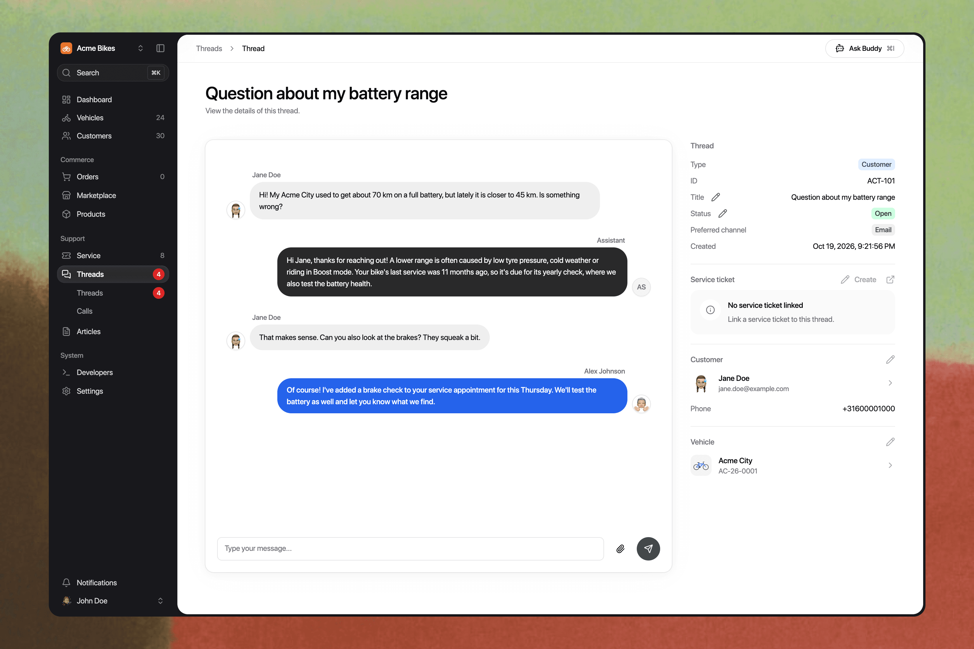 Automated customer communication